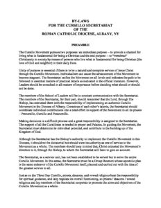Albany Cursillo By-Laws PDF